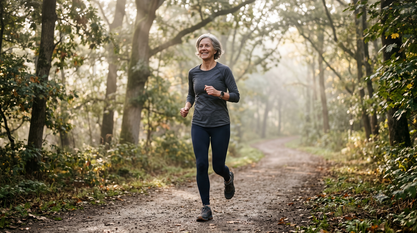 Person jogging outdoors to help support BDNF levels naturally
